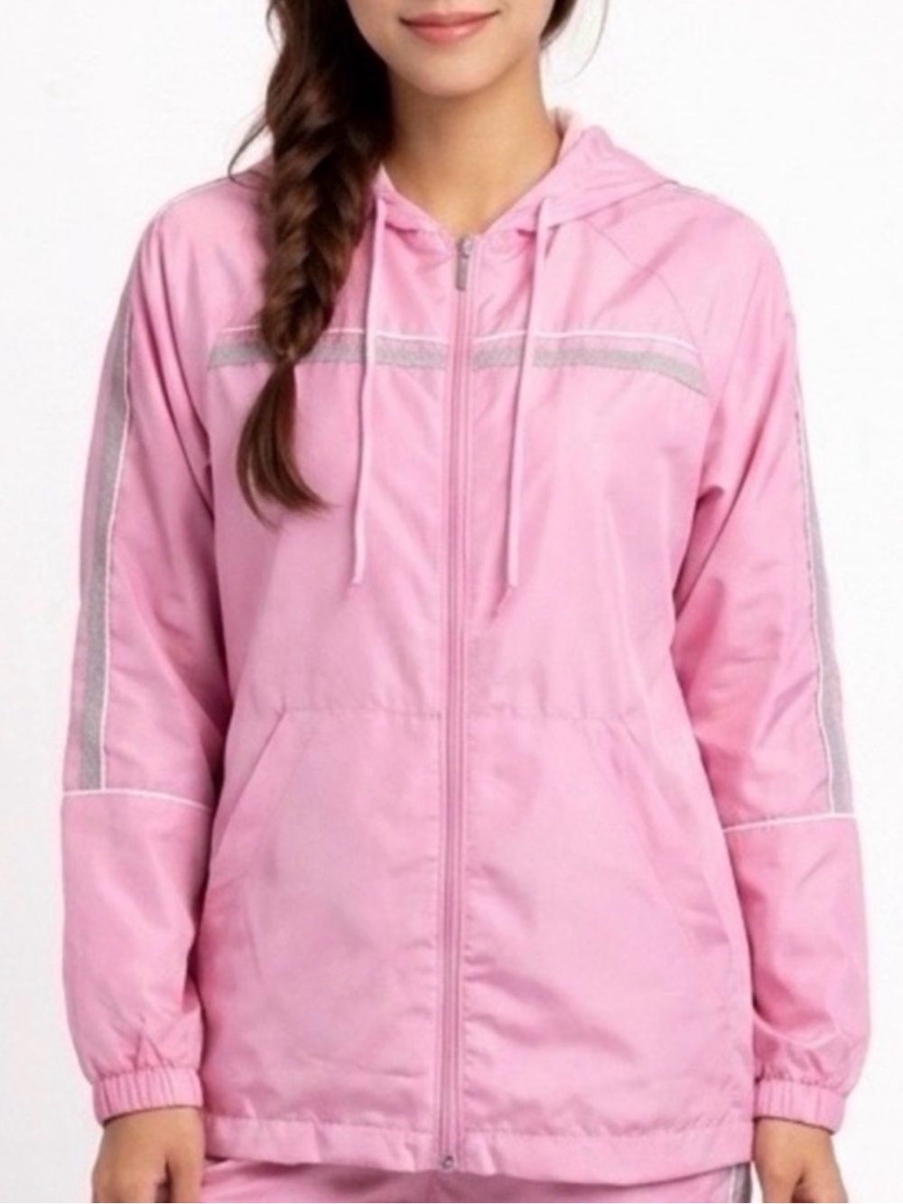 East West Pink Athletic Jacket Size Small